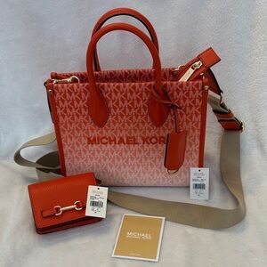Michael Kors Red Clay ombré crossbody with Wallet
